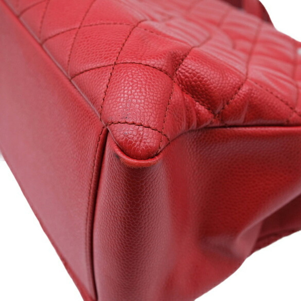 Chanel Red Color Caviar Leather Tote Bag