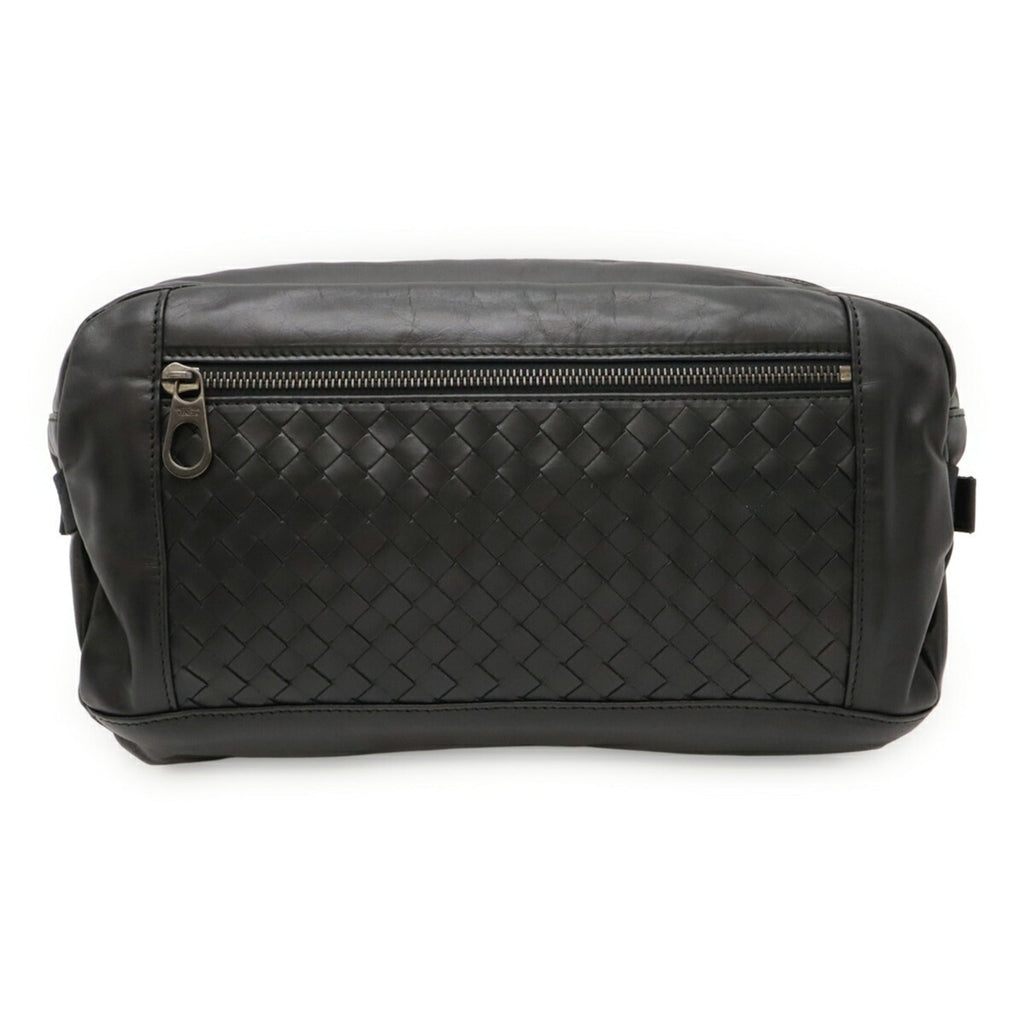 Bottega Veneta Intrecciato Black Leather Sling Bag