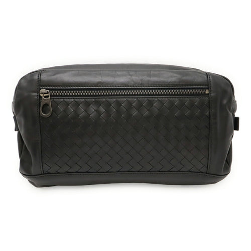 Bottega Veneta Intrecciato Black Leather Sling Bag