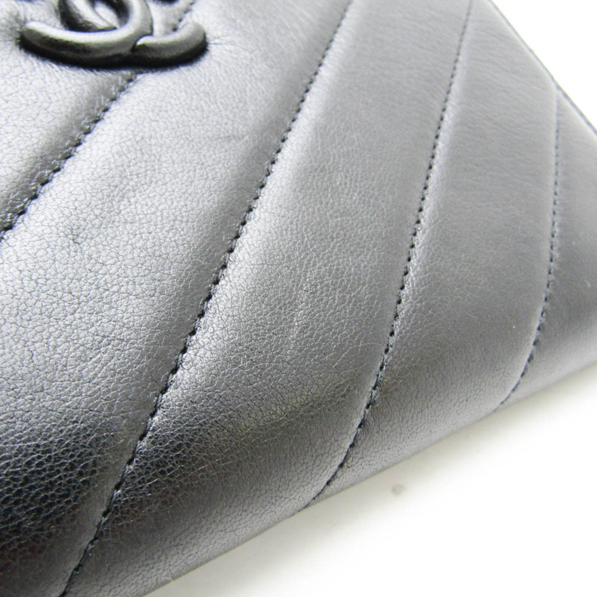 Chanel Black Leather Long Wallet (Bi-Fold)