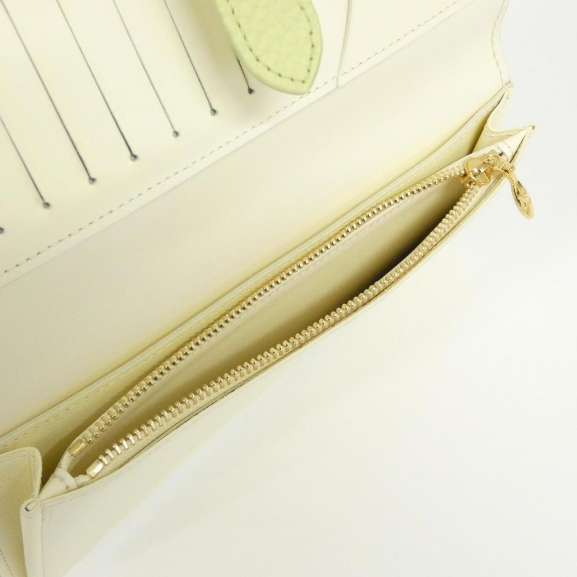 Louis Vuitton Green Leather Long Wallet