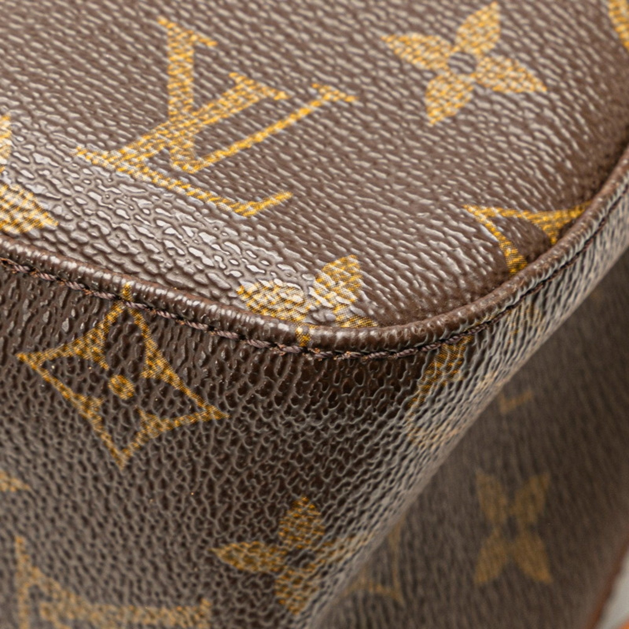 Louis Vuitton Brown Pvc Leather Handbag Shoulder Bag