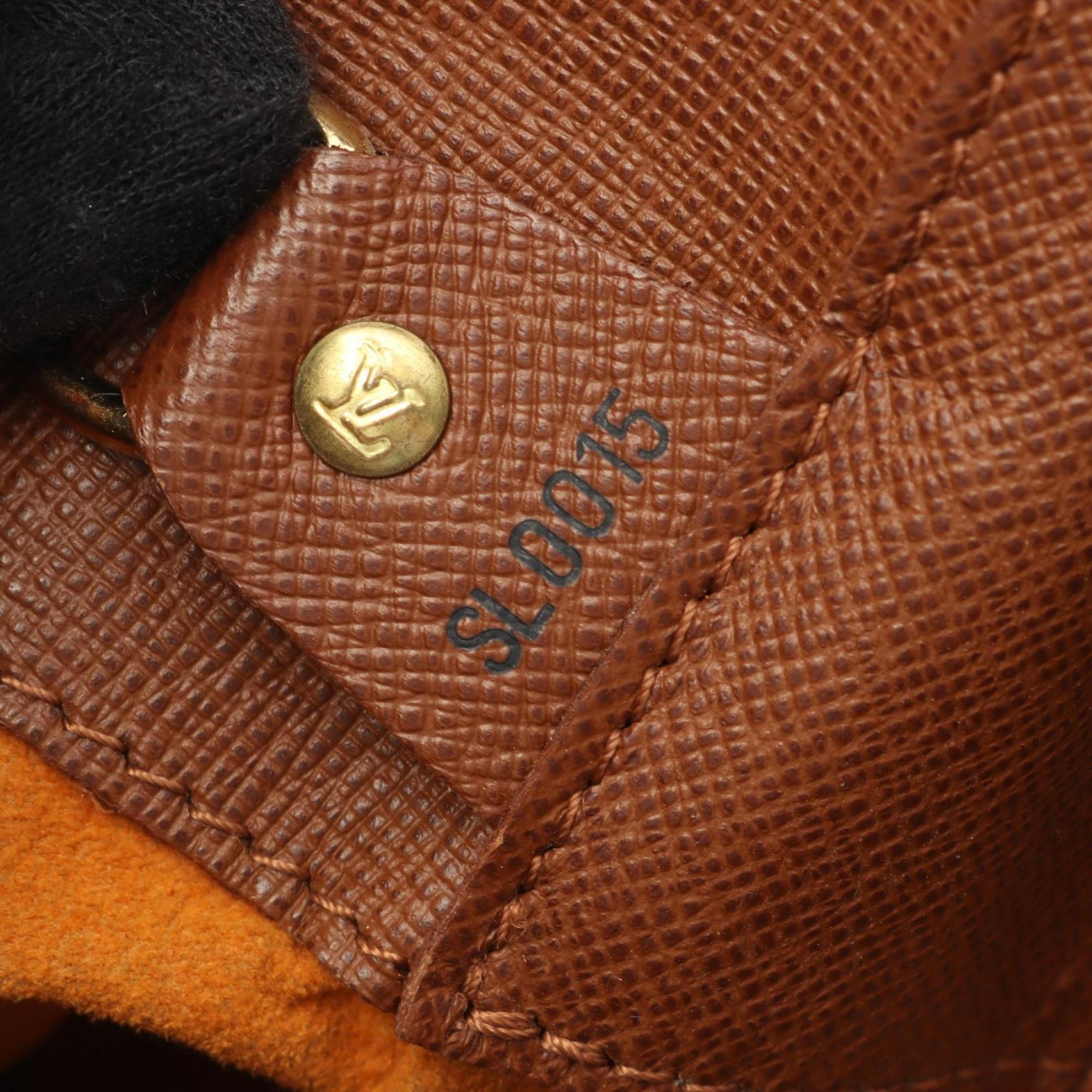 Louis Vuitton Brown Coated Canvas Leather Shoulder Bag
