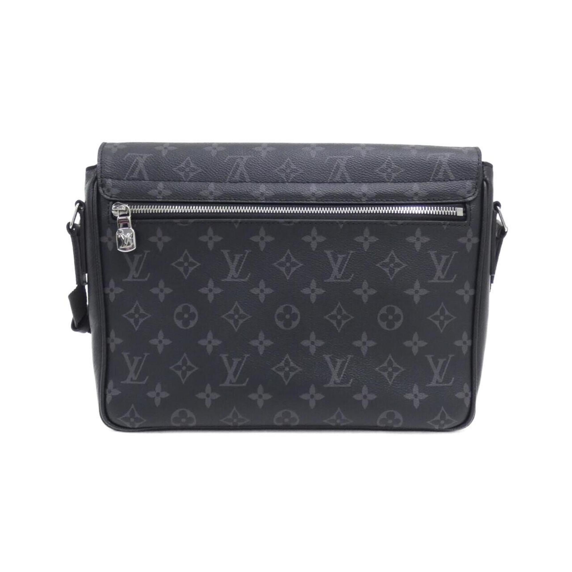 Louis Vuitton Black Coated Canvas Leather Shoulder Bag