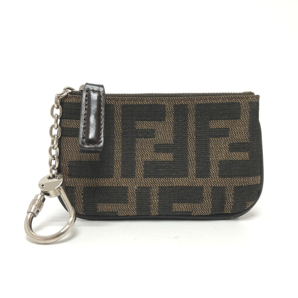 Fendi Brown Cloth Coin Purse/Coin Case