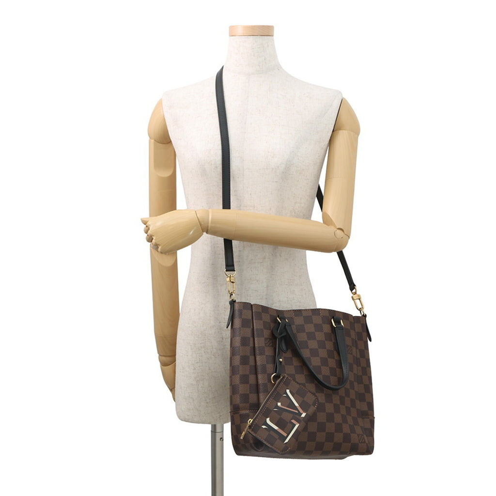 Louis Vuitton Damier Damier Canvas Ebene Damier Canvas Handbag Shoulder Bag