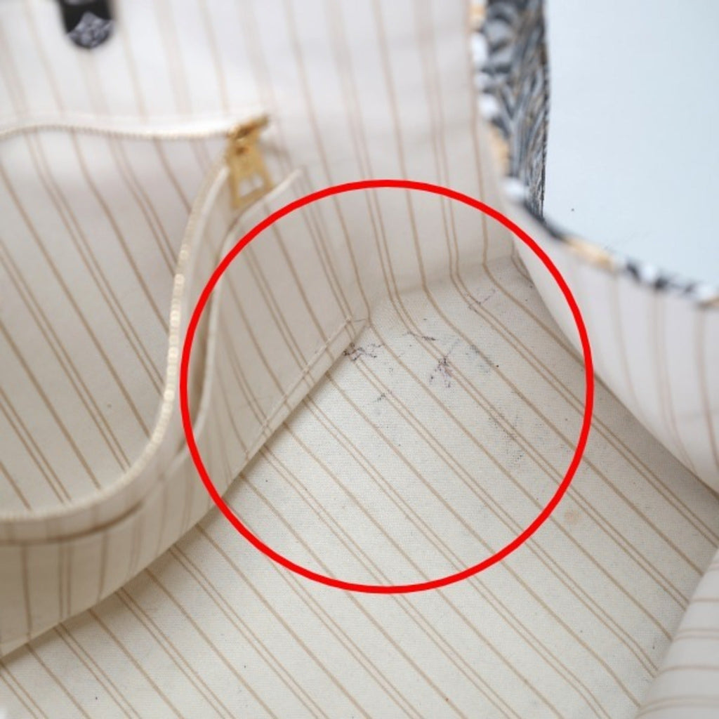 Louis Vuitton Orange White Tote Bag