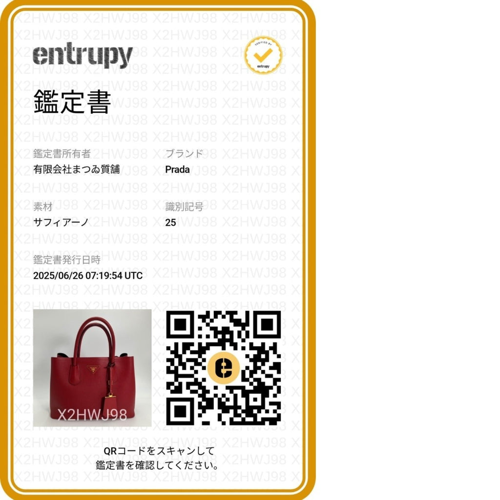 Prada Red Color Leather Handbag Shoulder Bag