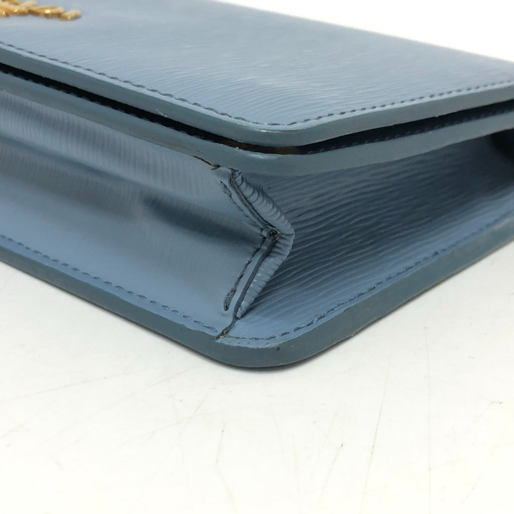 Prada Blue Leather Shoulder Bag