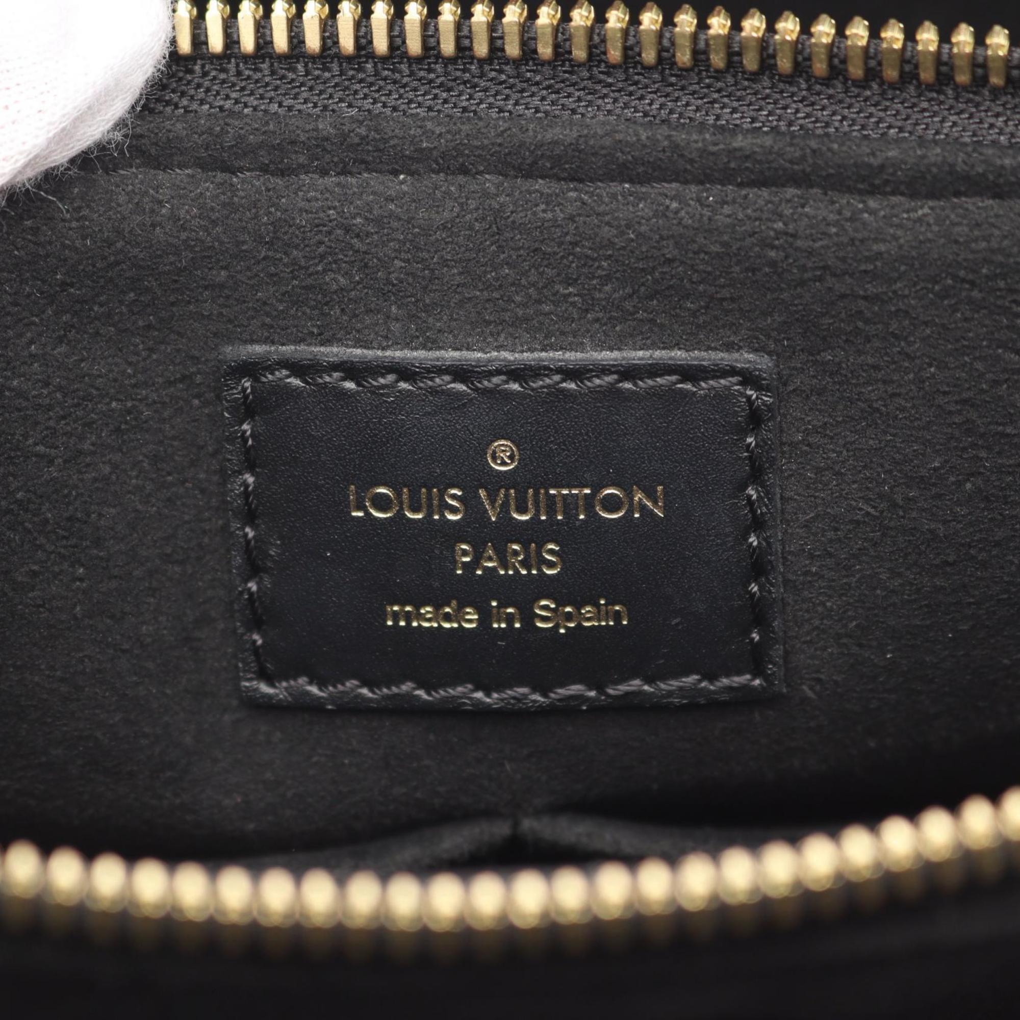 Louis Vuitton Monogram Black Brown Noir Coated Canvas Leather Handbag