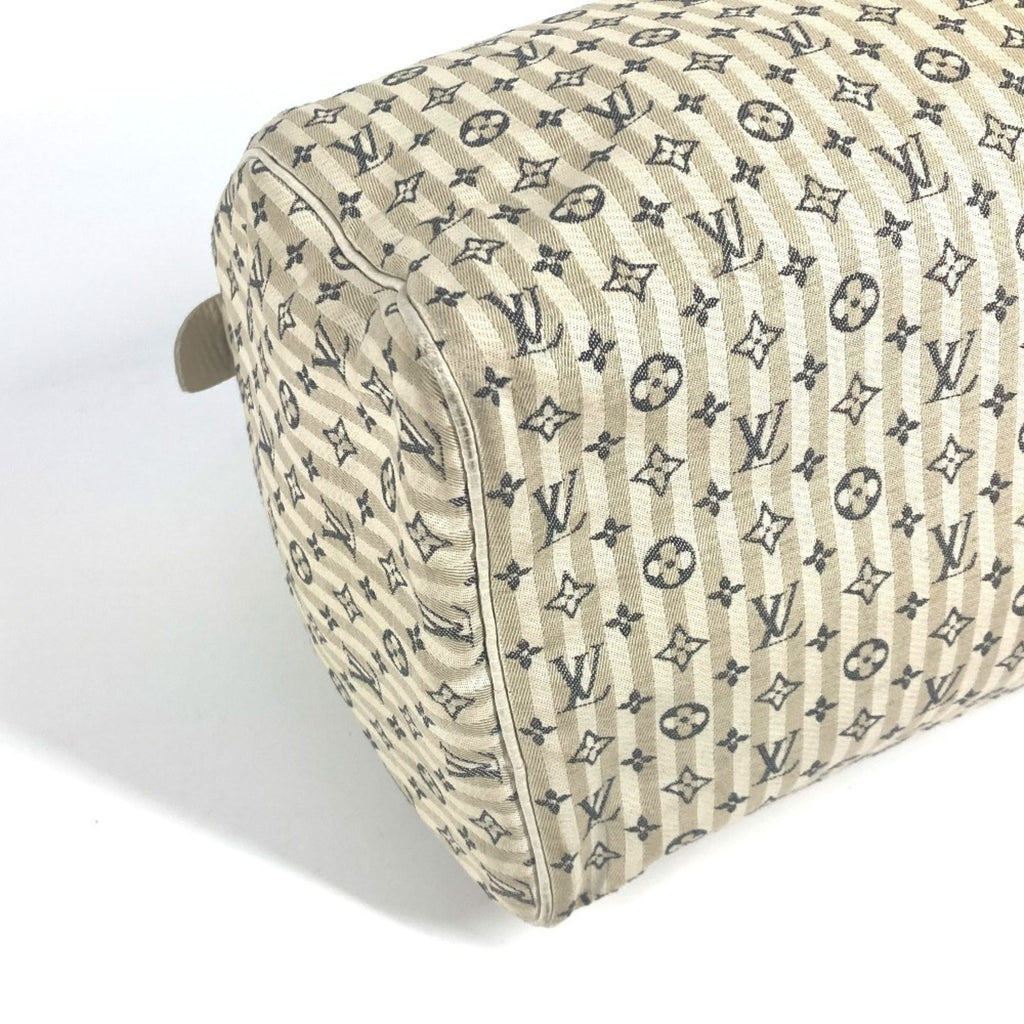 Louis Vuitton Monogram Mini Lin Navy White Monogram Mini Lin Boston Bag Handbag
