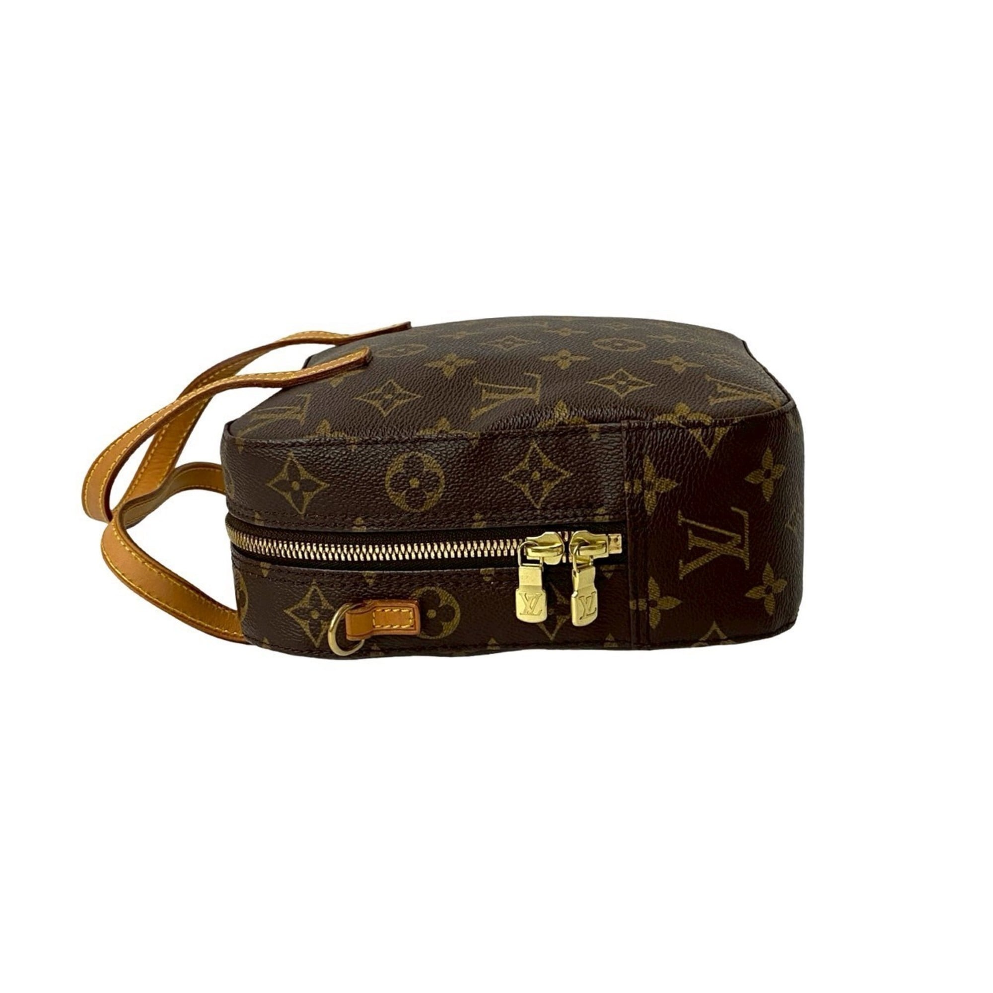 Louis Vuitton Brown Leather Pvc Handbag Shoulder Bag