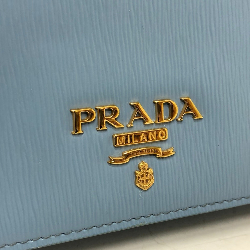 Prada Blue Leather Shoulder Bag