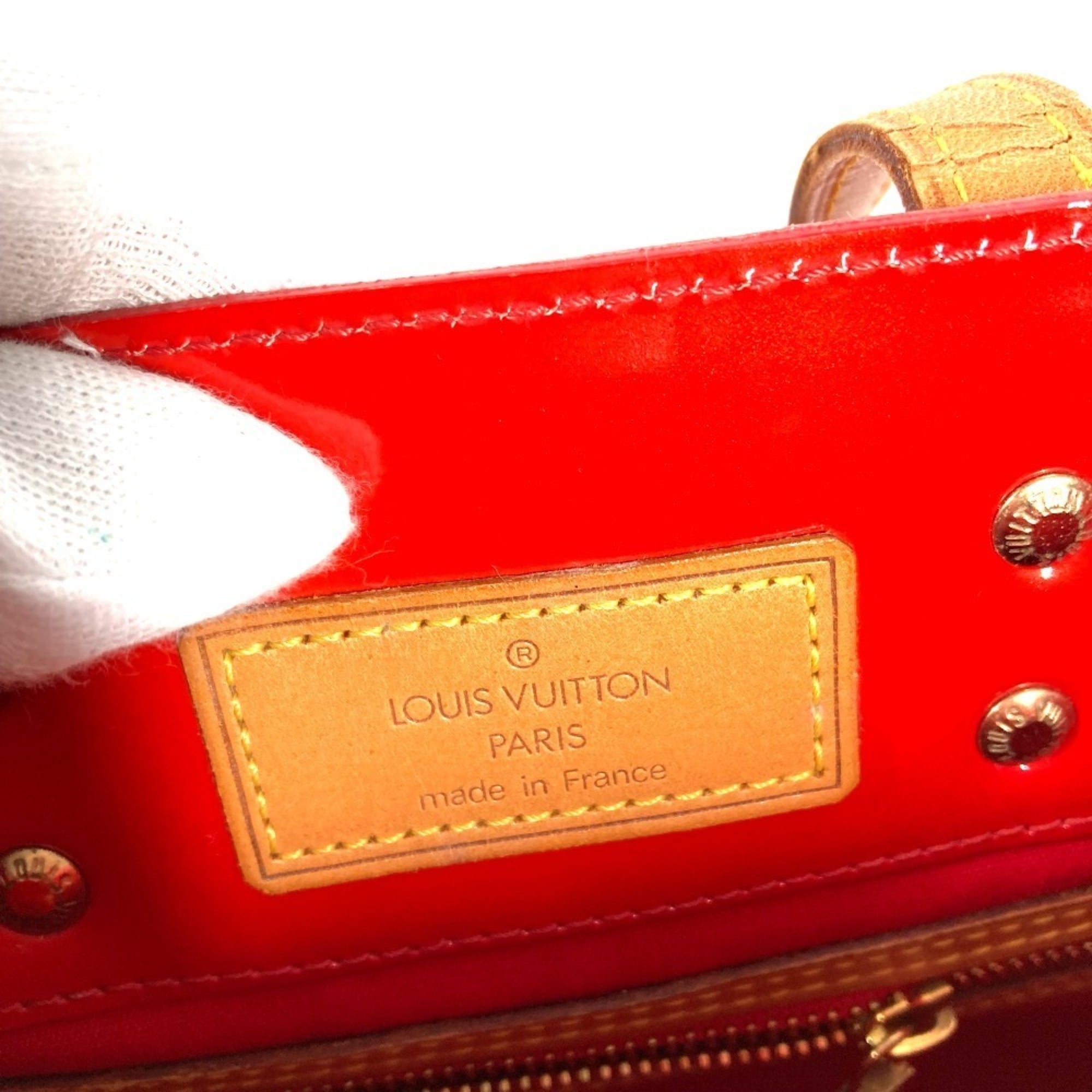 Louis Vuitton Red Color Rouge Monogram Vernis Handbag Tote Bag