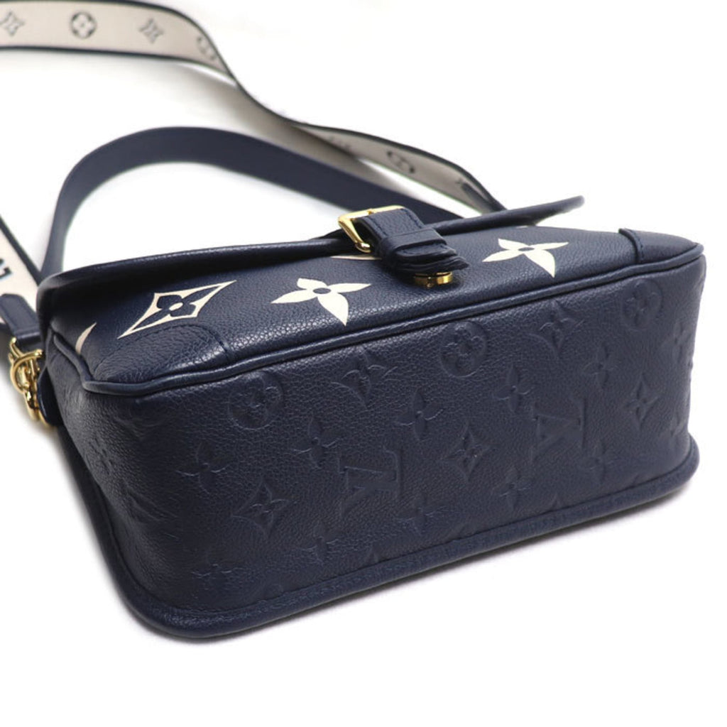 Louis Vuitton Beige Navy Monogram Empreinte Shoulder Bag