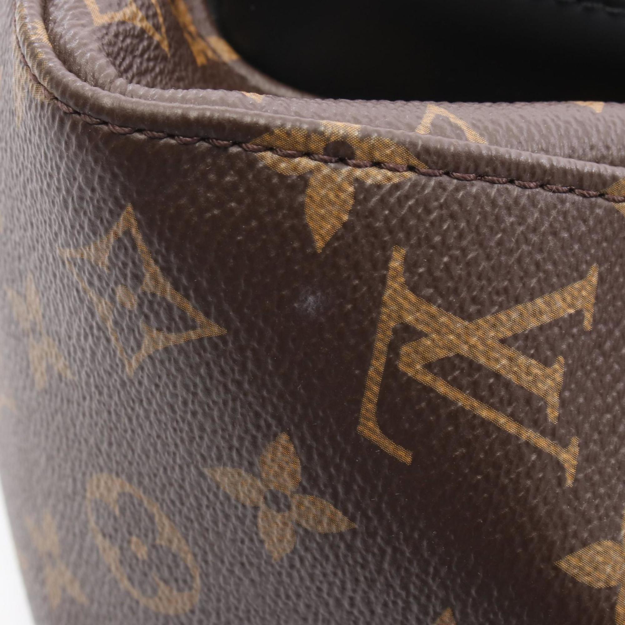 Louis Vuitton Black Brown Monogram Macassar Coated Canvas Leather Backpack