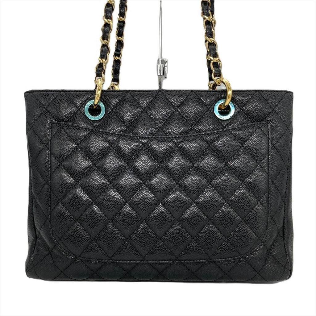 Chanel Black Grained Calfskin Tote Bag
