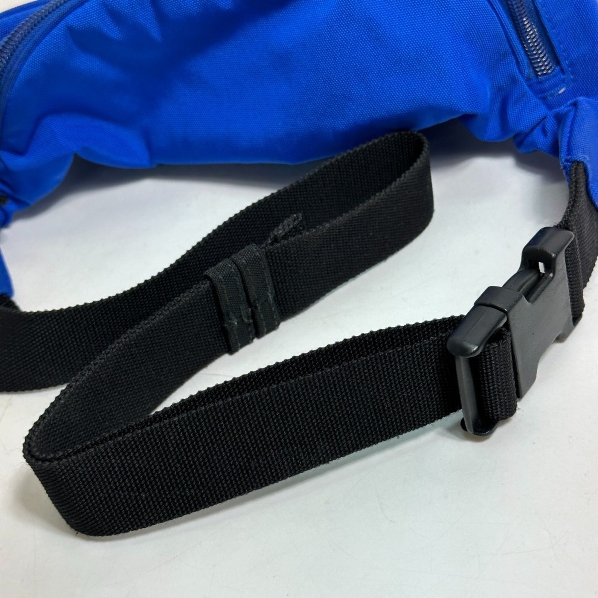 Balenciaga Black Blue Nylon Fanny Pack Shoulder Bag Sling
