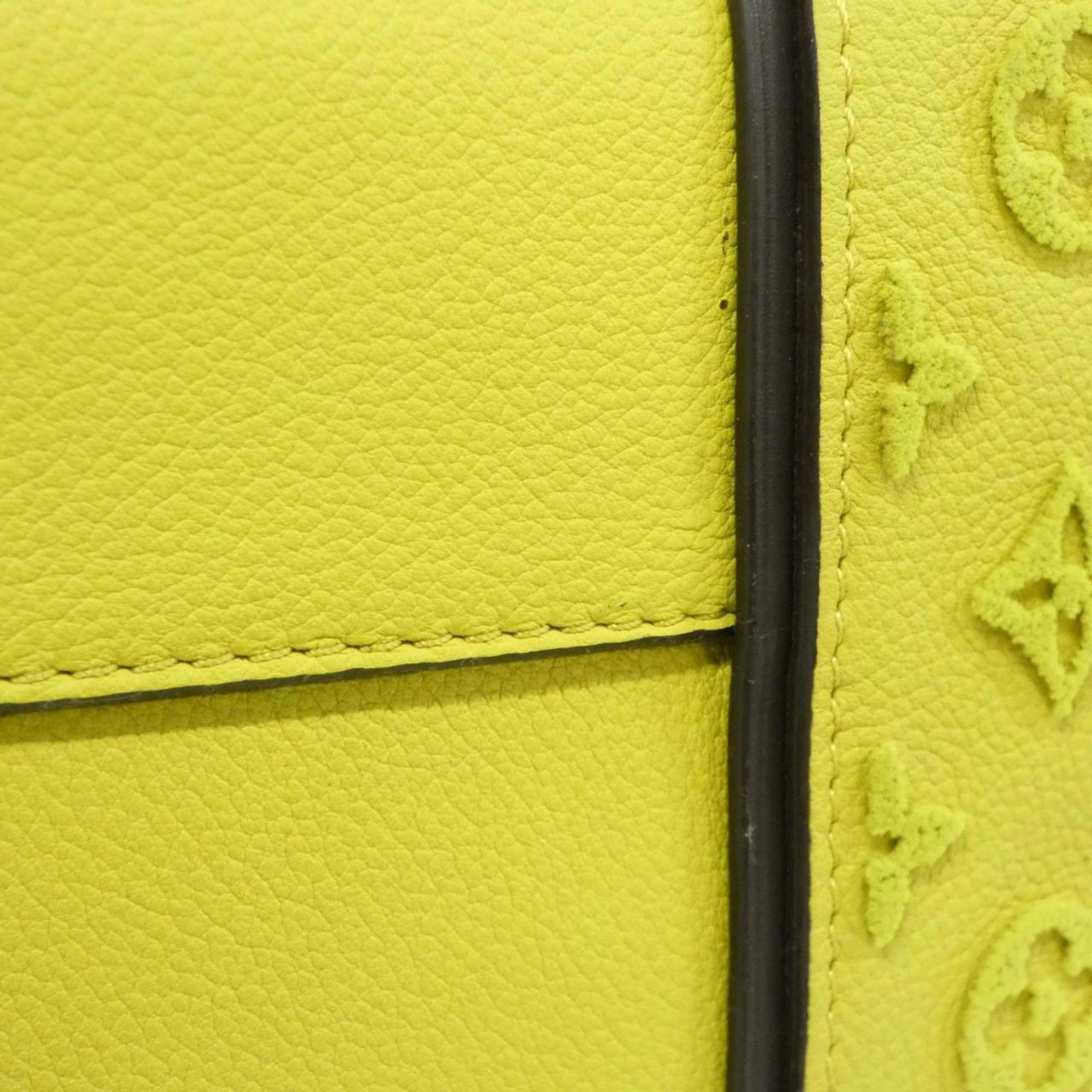 Louis Vuitton Citron Yellow Cuir Ombre Leather Leather Handbag