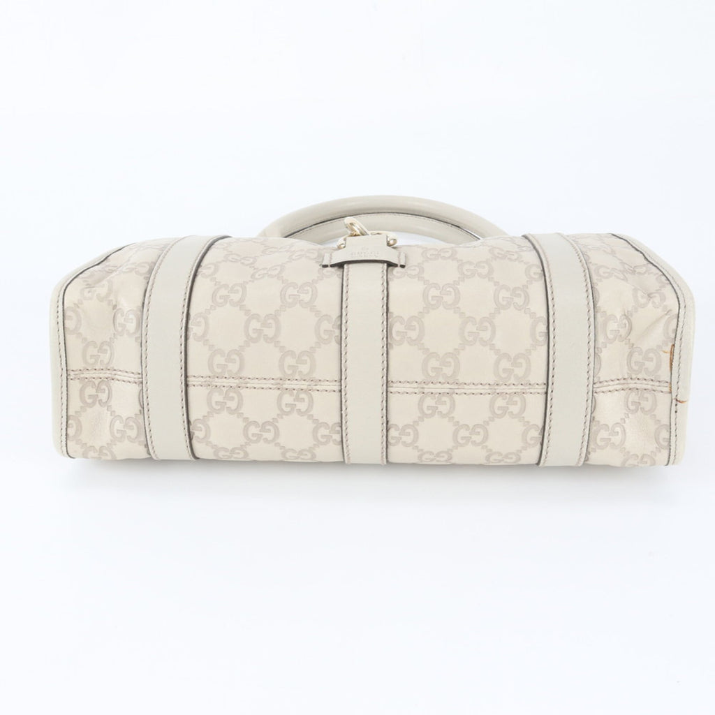 Gucci Guccissima White Leather Handbag (Pre-Owned)