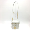 Chanel White Leather Shoulder Bag