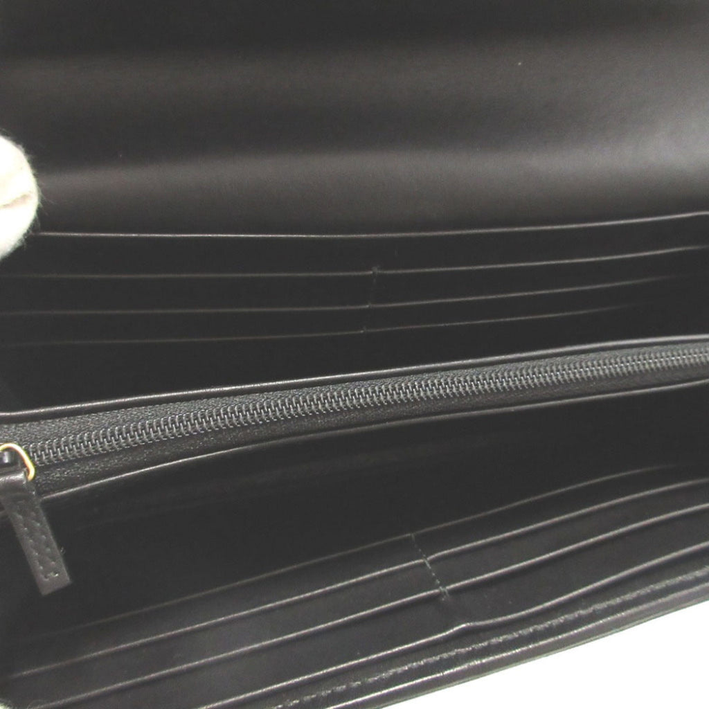 Gucci Black Suede Long Wallet (Bi-Fold) (Pre-Owned)
