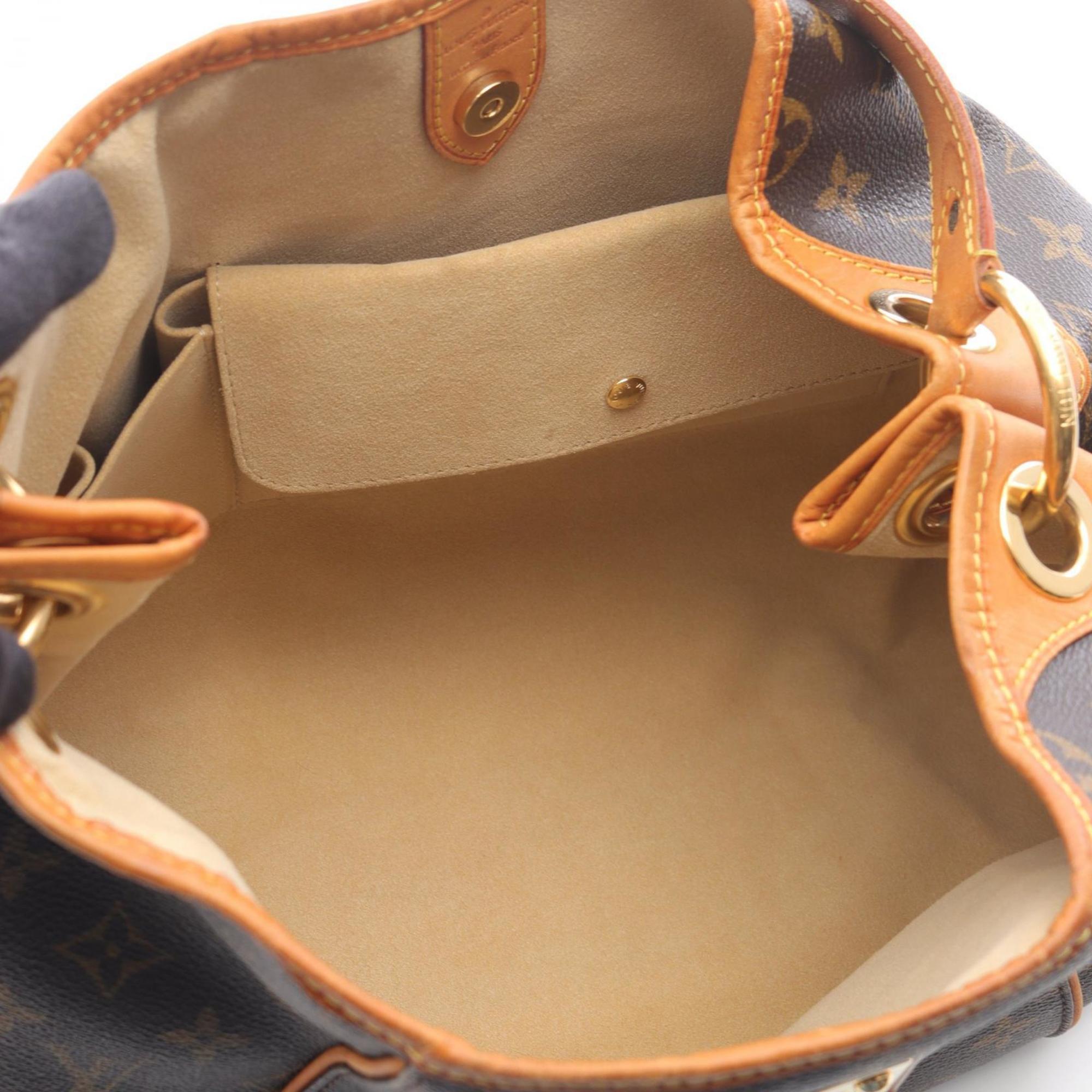 Louis Vuitton Brown Coated Canvas Leather Shoulder Bag