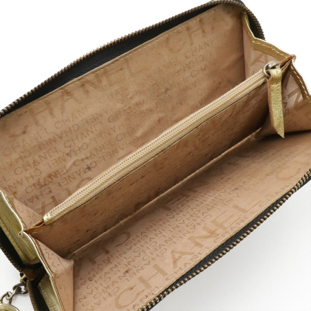 Chanel Denim Leather Long Wallet (Bi-Fold)