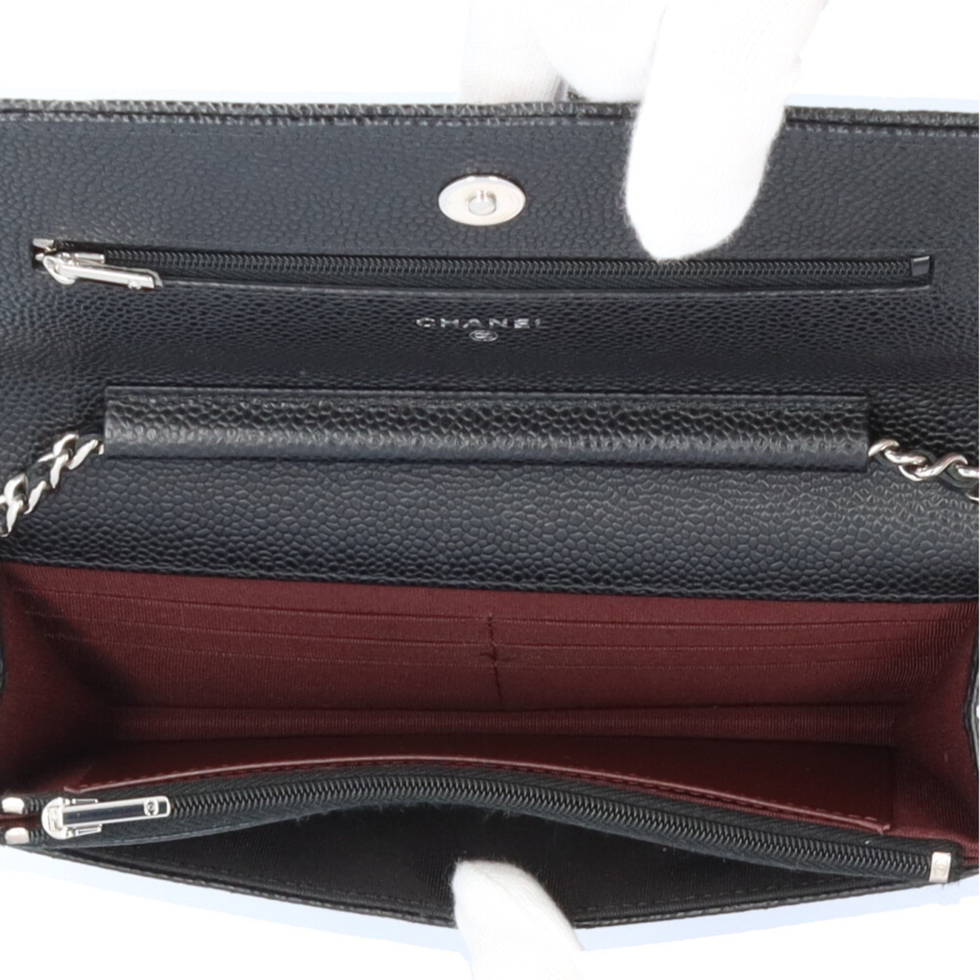 Chanel Black Grained Calfskin Shoulder Bag