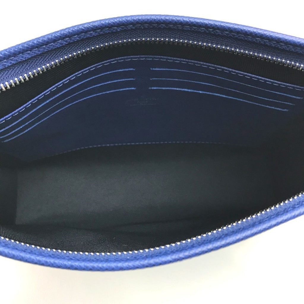 Louis Vuitton Blue Cobalt Taiga Leather Clutch Bag Pochette Pouch