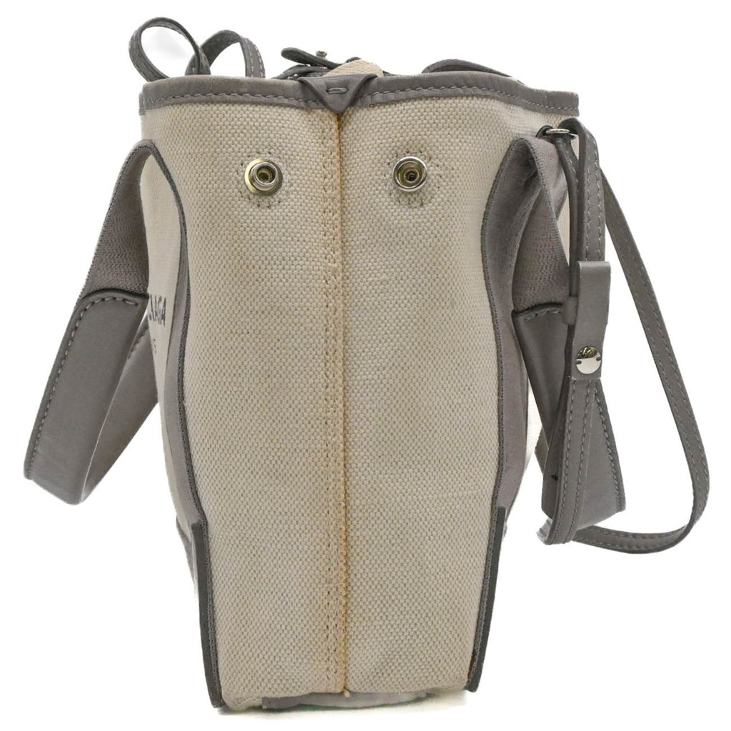 Balenciaga Beige Gray Canvas Tote