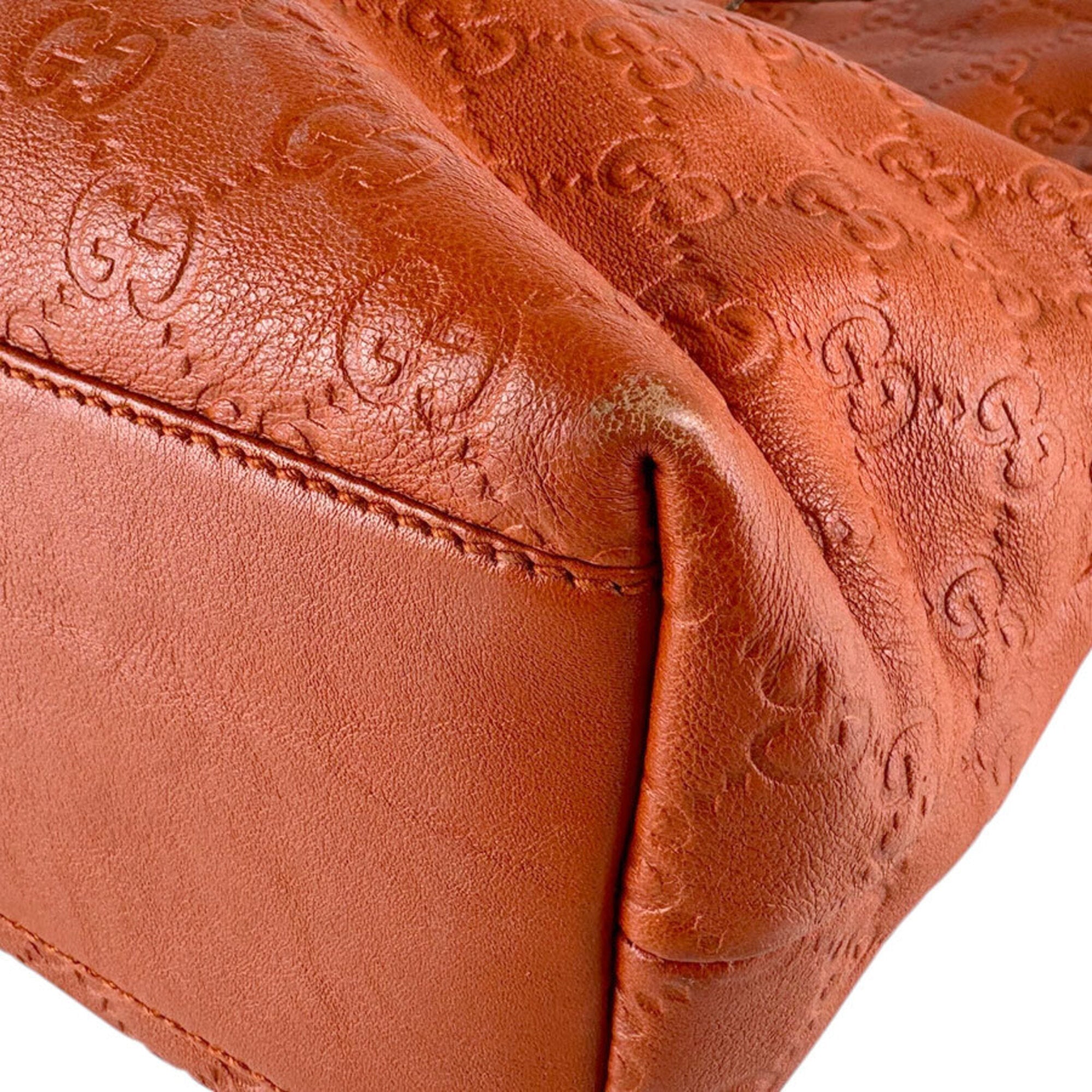 Gucci Orange Leather Handbag (Pre-Owned)