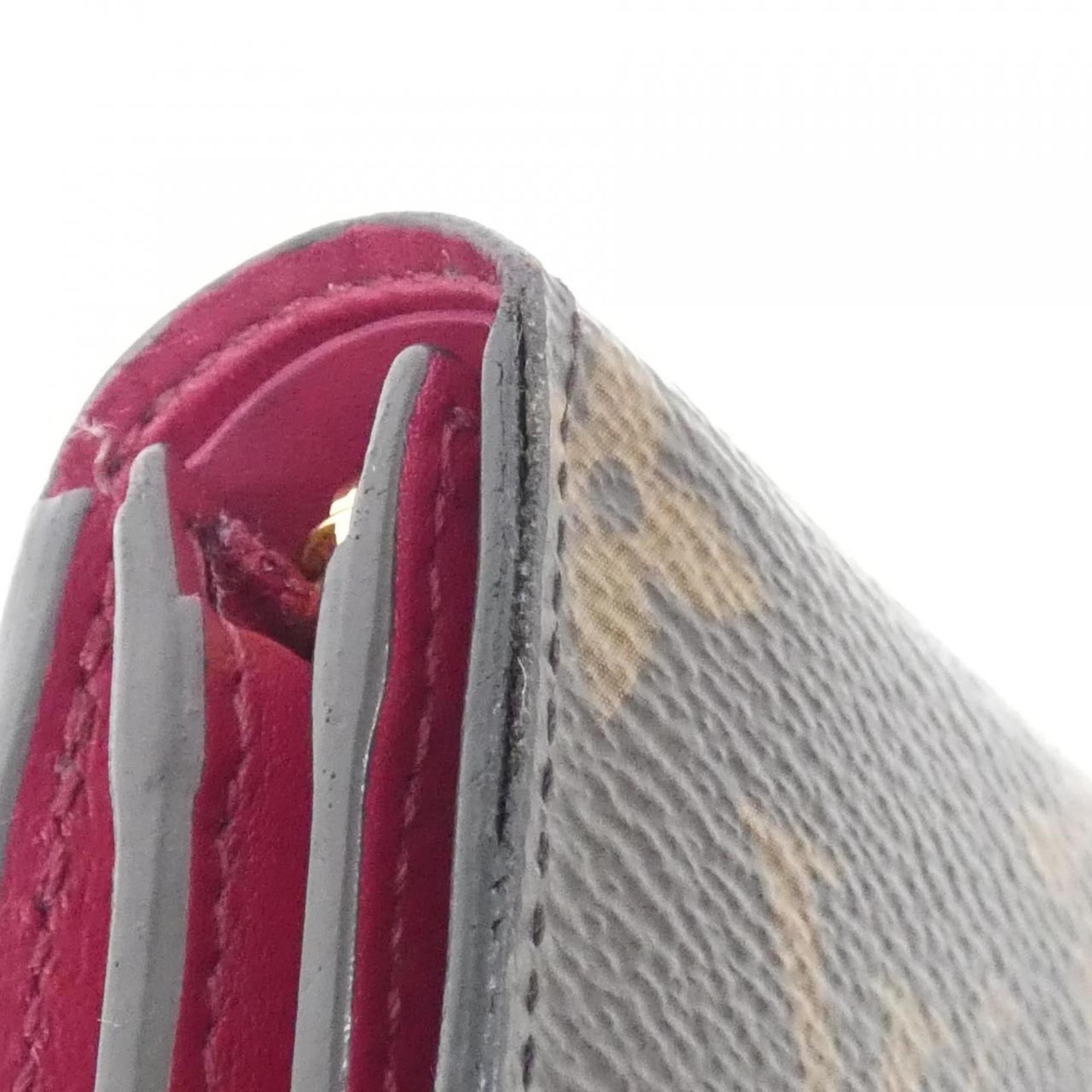 Louis Vuitton Fuchsia Marron Monogram Monogram Coated Canvas Leather Wallet