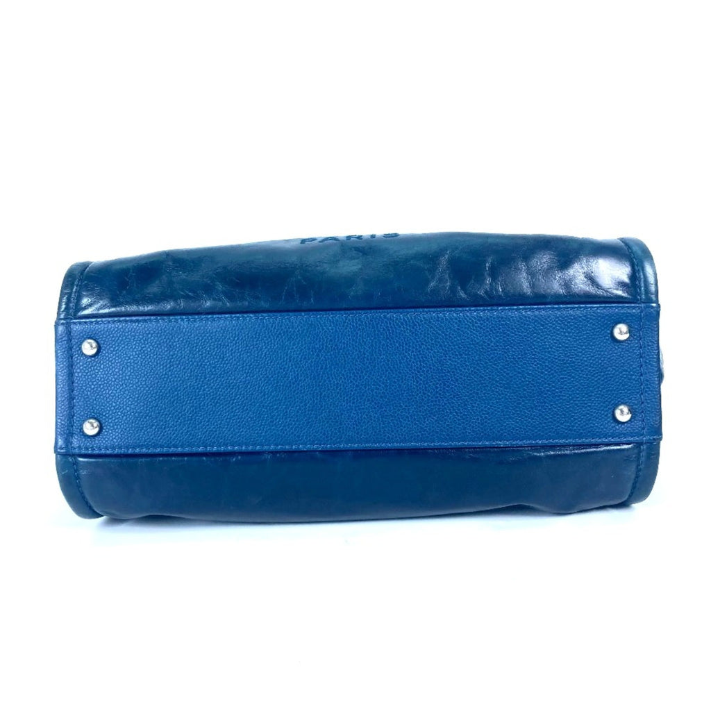 Chanel Navy Leather Shoulder Bag