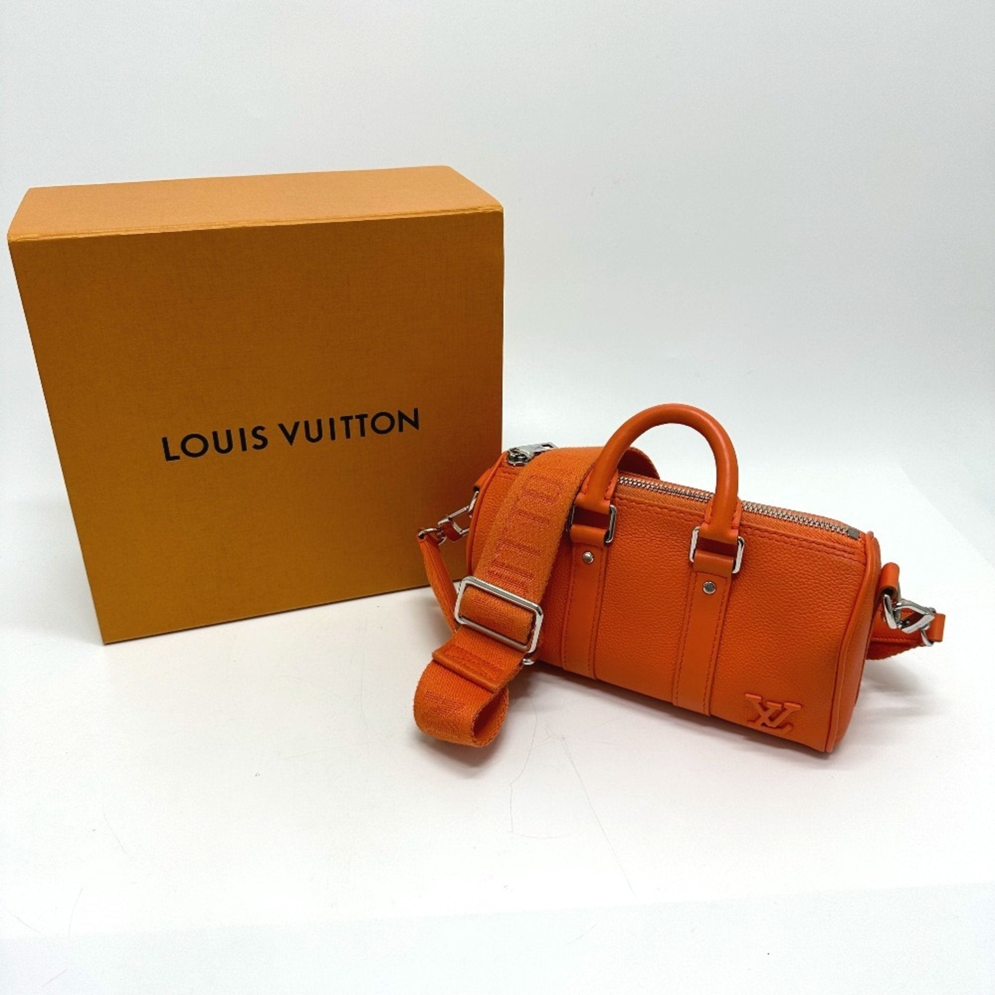 Louis Vuitton Orange Leather Shoulder Bag
