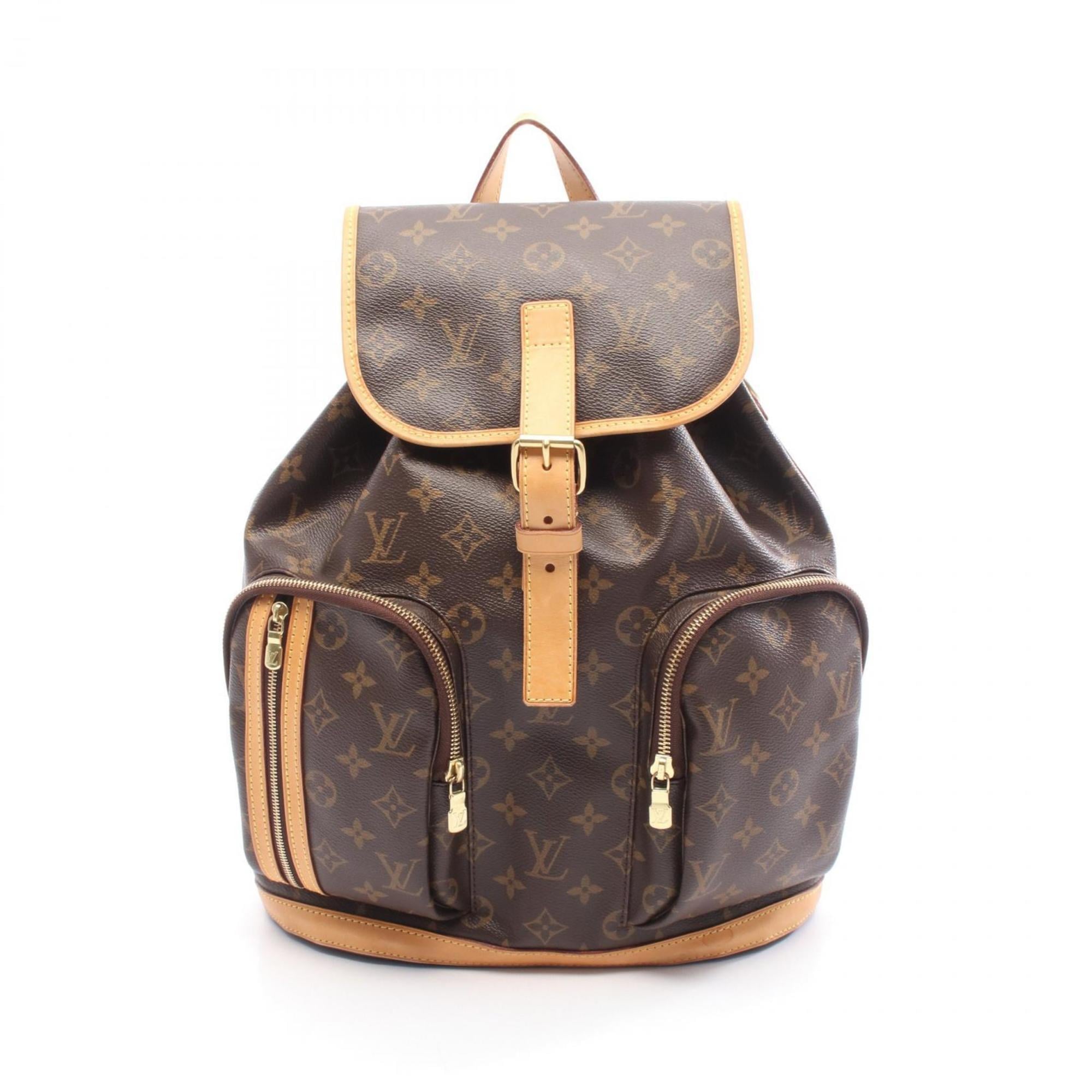 Louis Vuitton Brown Coated Canvas Leather Backpack