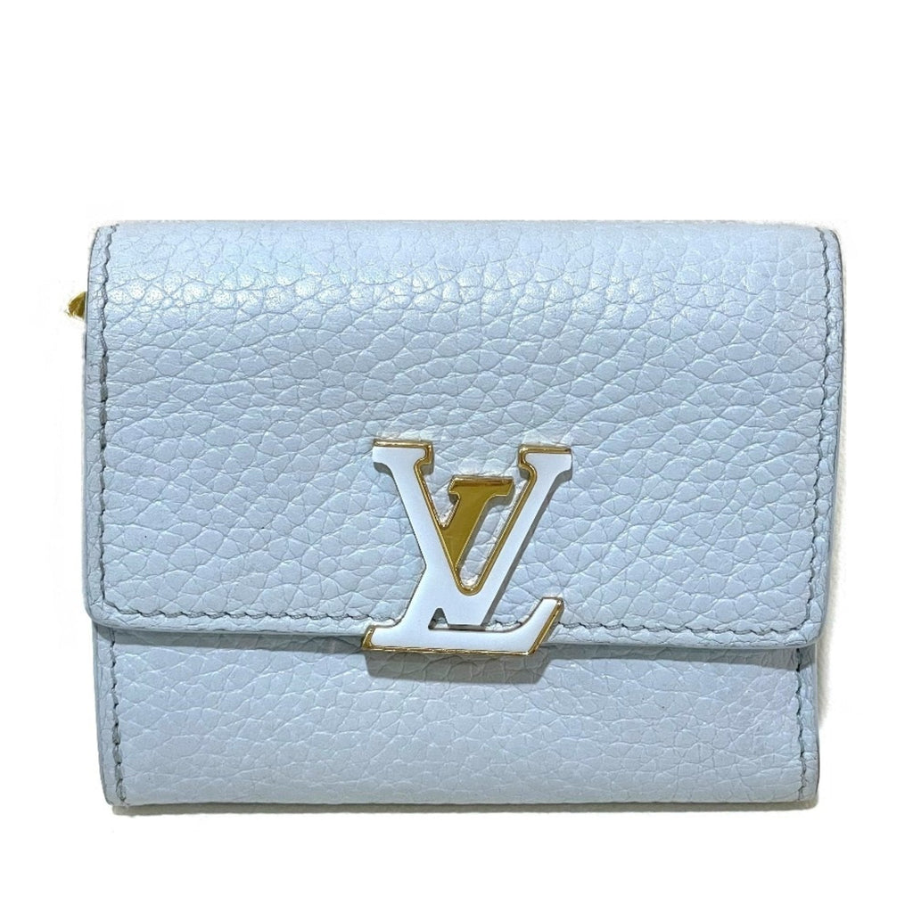 Louis Vuitton Blue Leather Wallet (Tri-Fold)