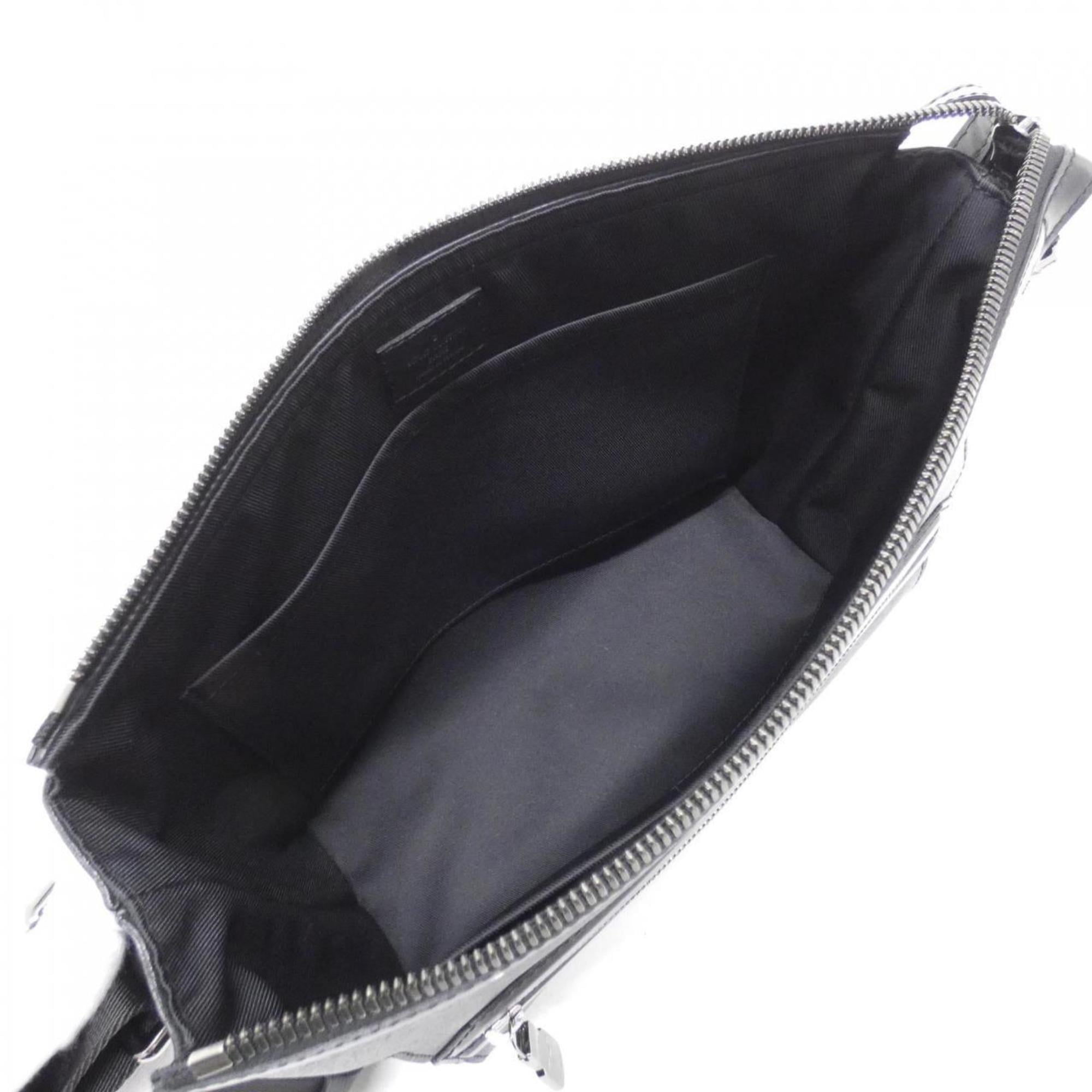 Louis Vuitton Black Coated Canvas Shoulder Bag