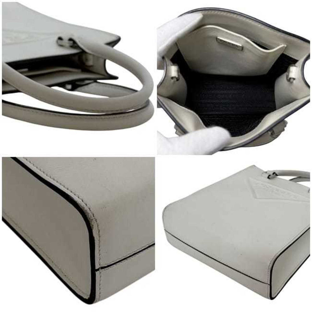 Prada Bianco White Leather Handbag