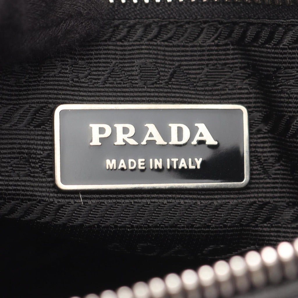 Prada Black Nylon Leather Shoulder Bag