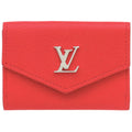 Louis Vuitton Red Color Leather Wallet (Tri-Fold)