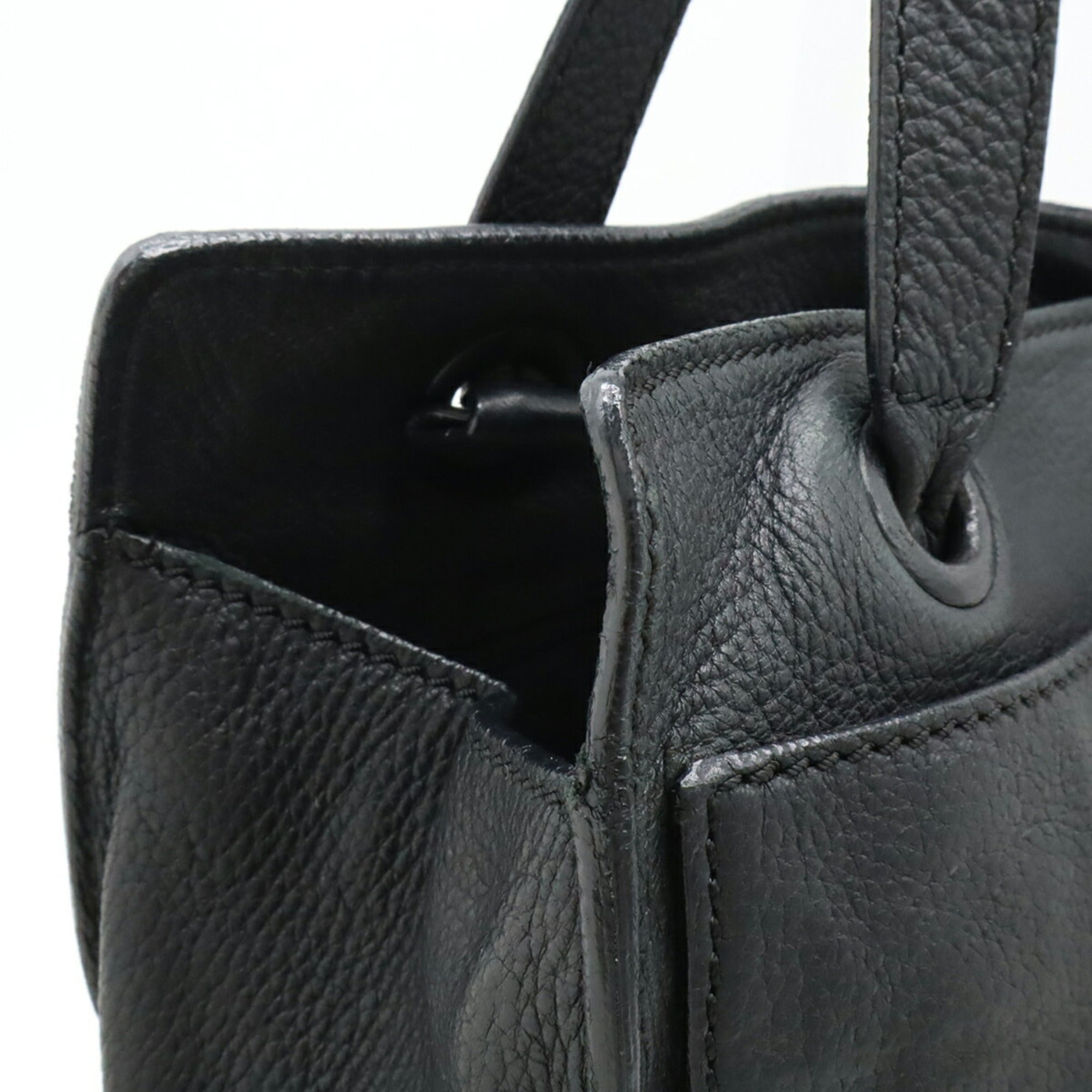 Chanel Black Leather Shoulder Bag Tote Bag