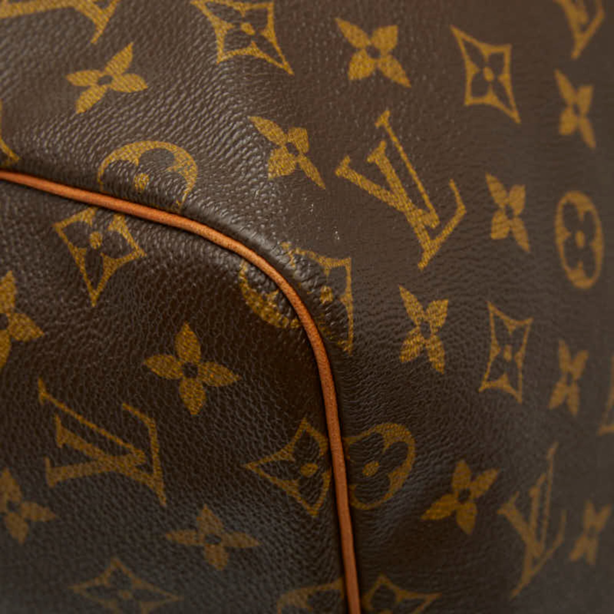 Louis Vuitton Monogram Brown Pvc Leather Boston Bag Shoulder Bag