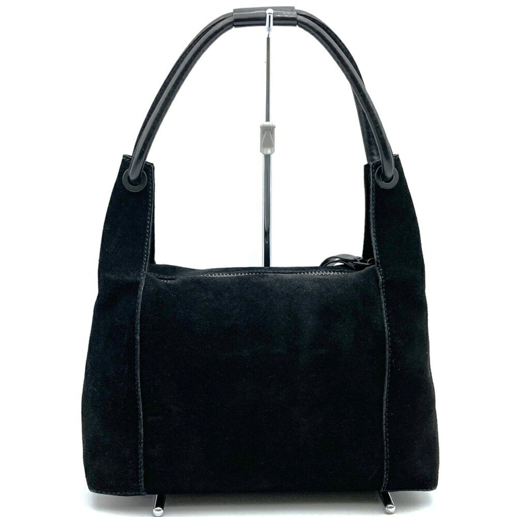 Gucci Black Suede Handbag Shoulder Bag (Pre-Owned)