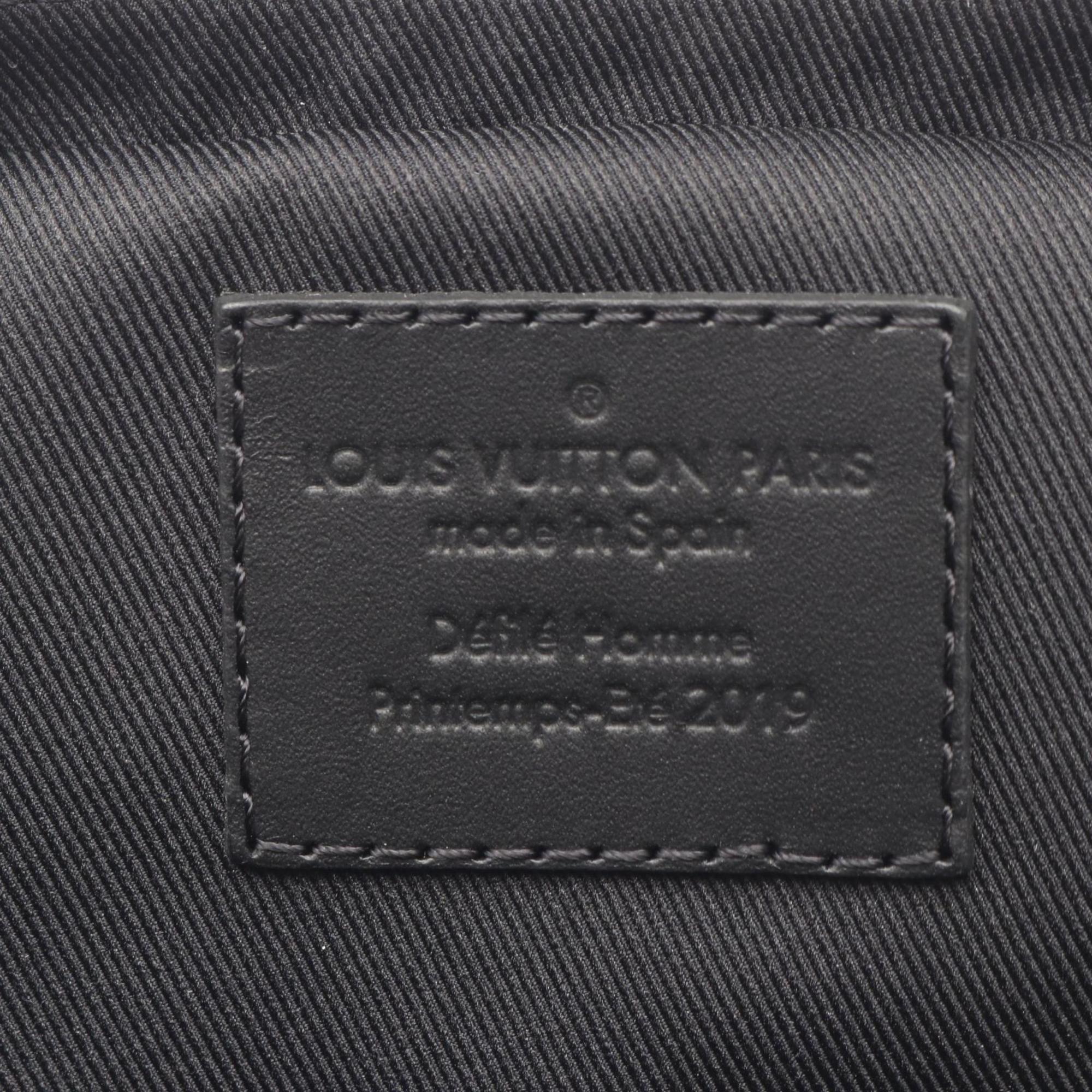 Louis Vuitton Black Brown Monogram Coated Canvas Leather Fanny Pack Sling Bag
