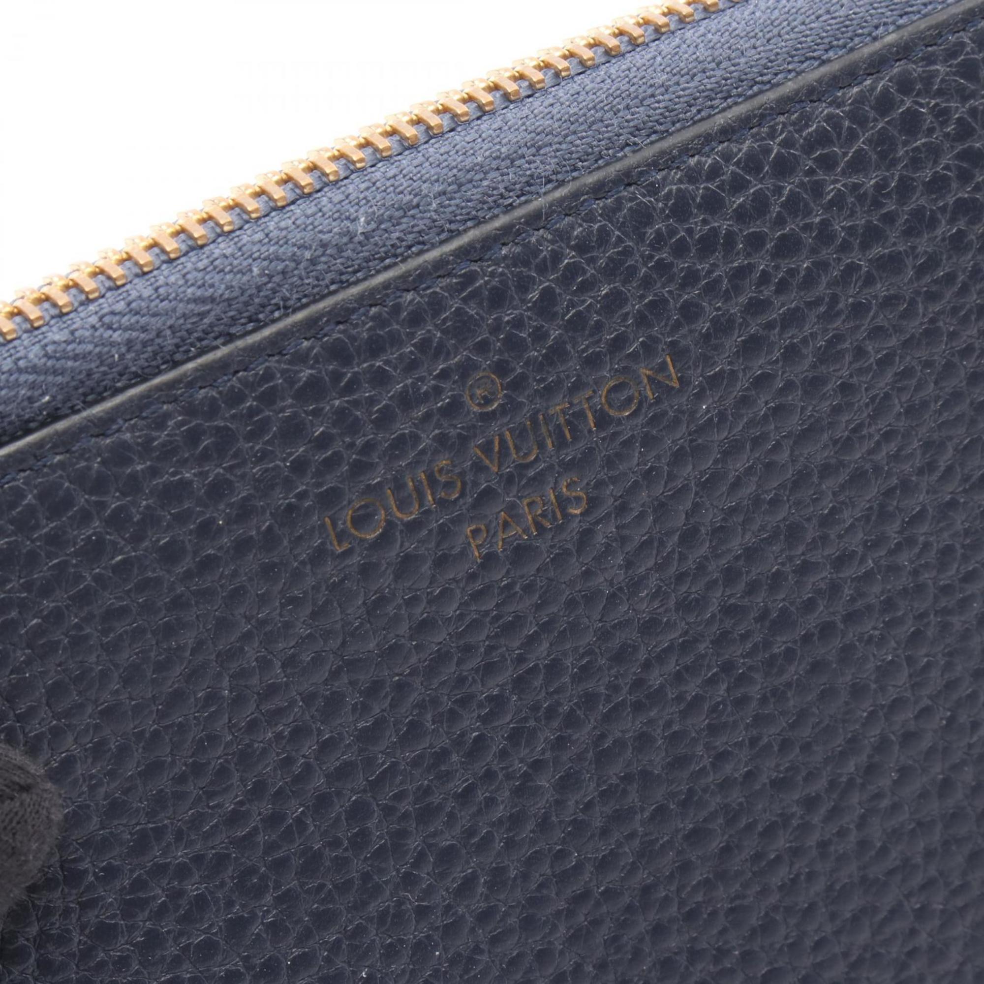 Louis Vuitton Navy Navy Blue Leather Long Wallet