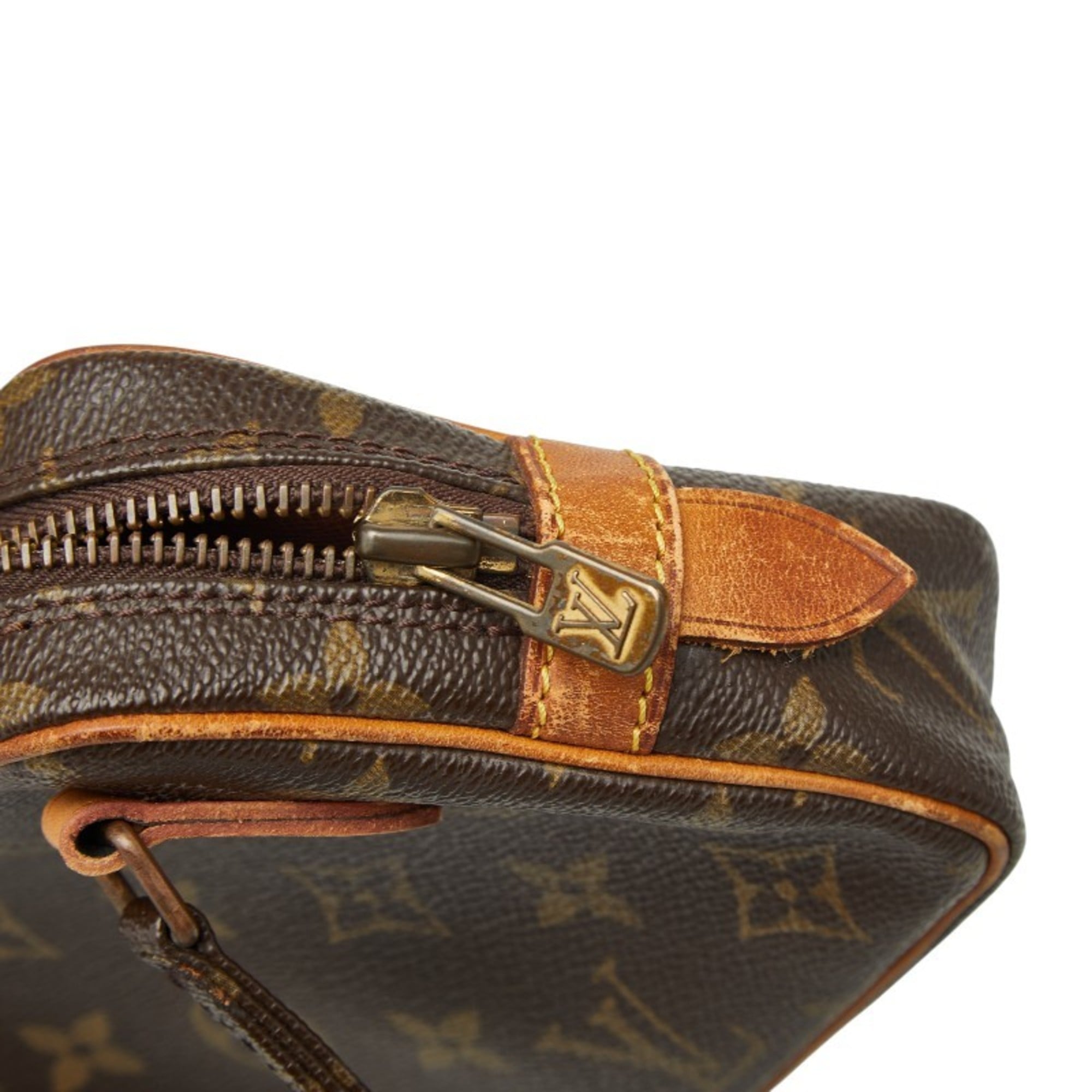 Louis Vuitton Brown Pvc Leather Pochette Shoulder Bag