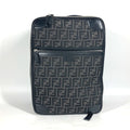 Fendi Black Gray Canvas Leather Backpack