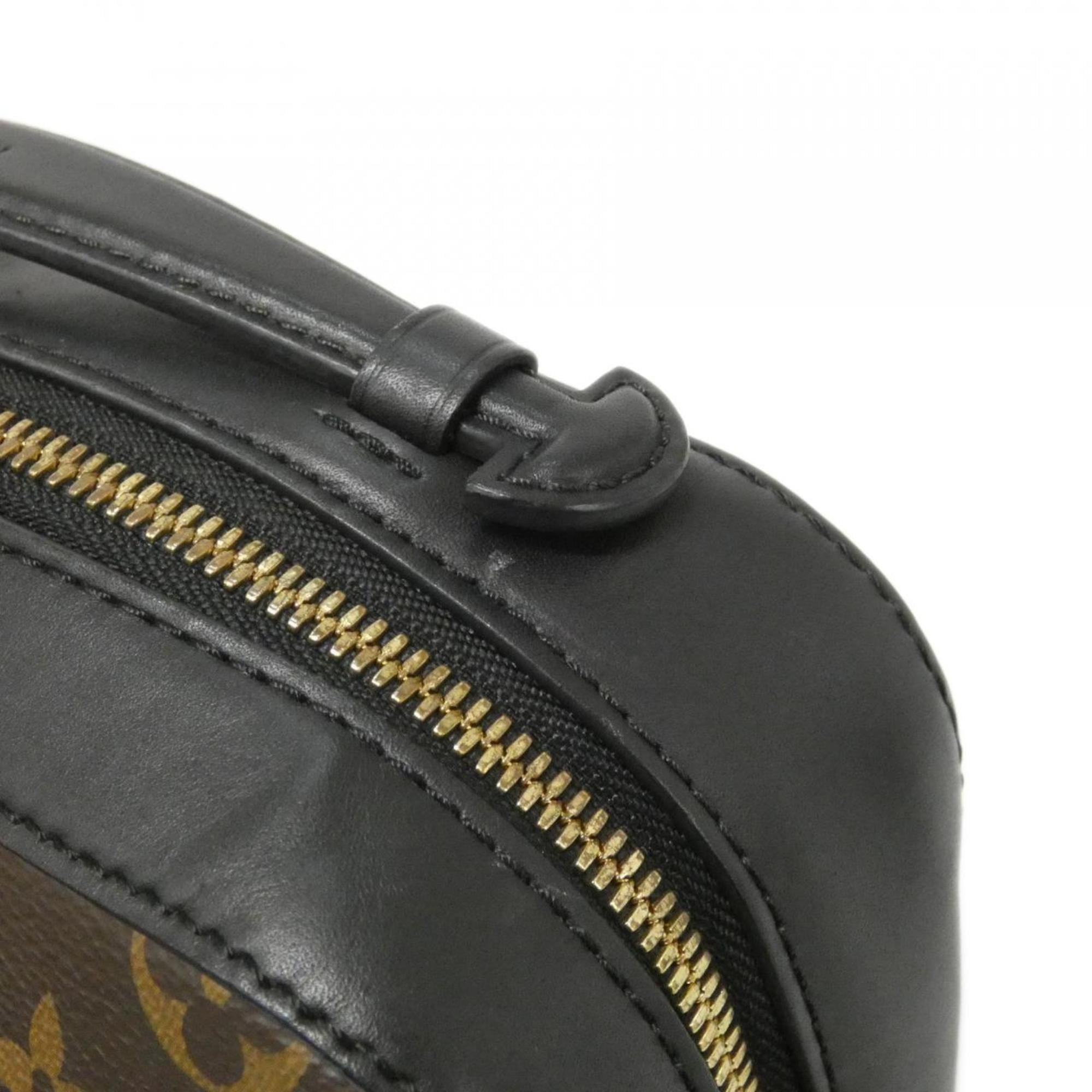 Louis Vuitton Black Marron Coated Canvas Leather Shoulder Bag