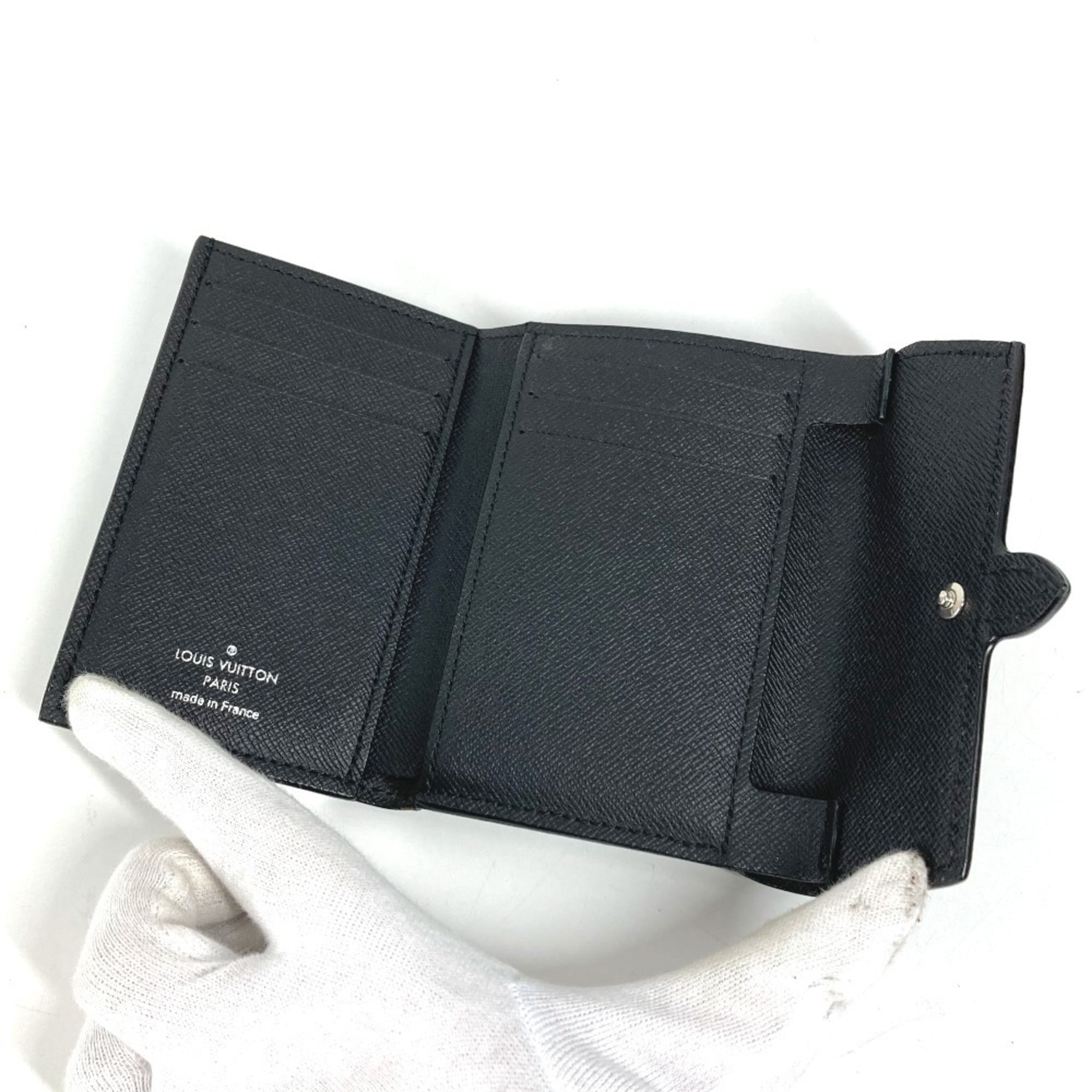 Louis Vuitton Navy Leather Chain/Shoulder Wallet